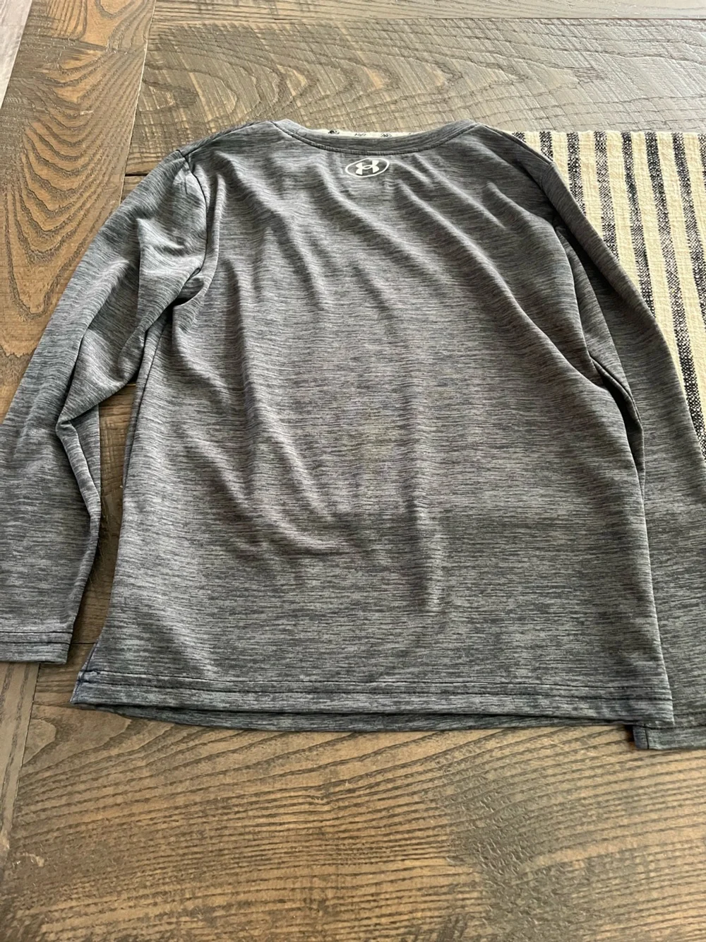 Lot of Two Under Armour Tops-Gray Long-Sleeve Top/Gray Polo